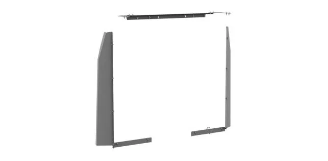 4061GM – HOLMAN Bulkhead Divider, Full Bulkhead Fixed Center Panel Perforated Window Gray Steel